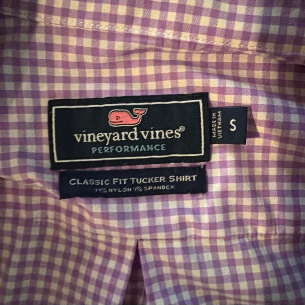 Vineyard Vines Lavender Gingham Classic Fit Button-Down Shirt